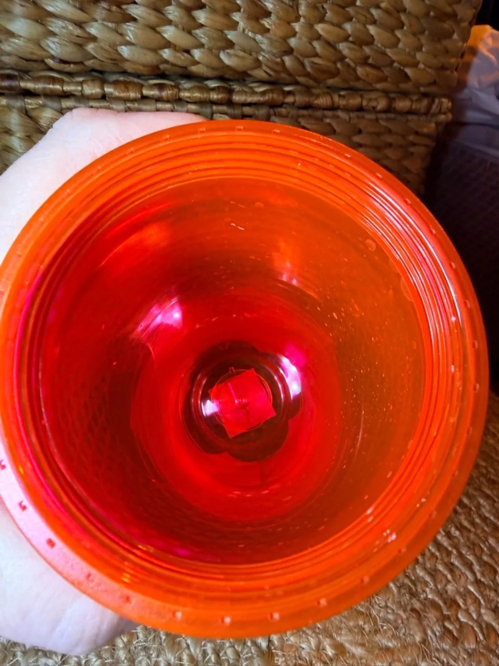 Starbucks Hot Pink with Orange interior Studded Tumbler